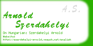 arnold szerdahelyi business card